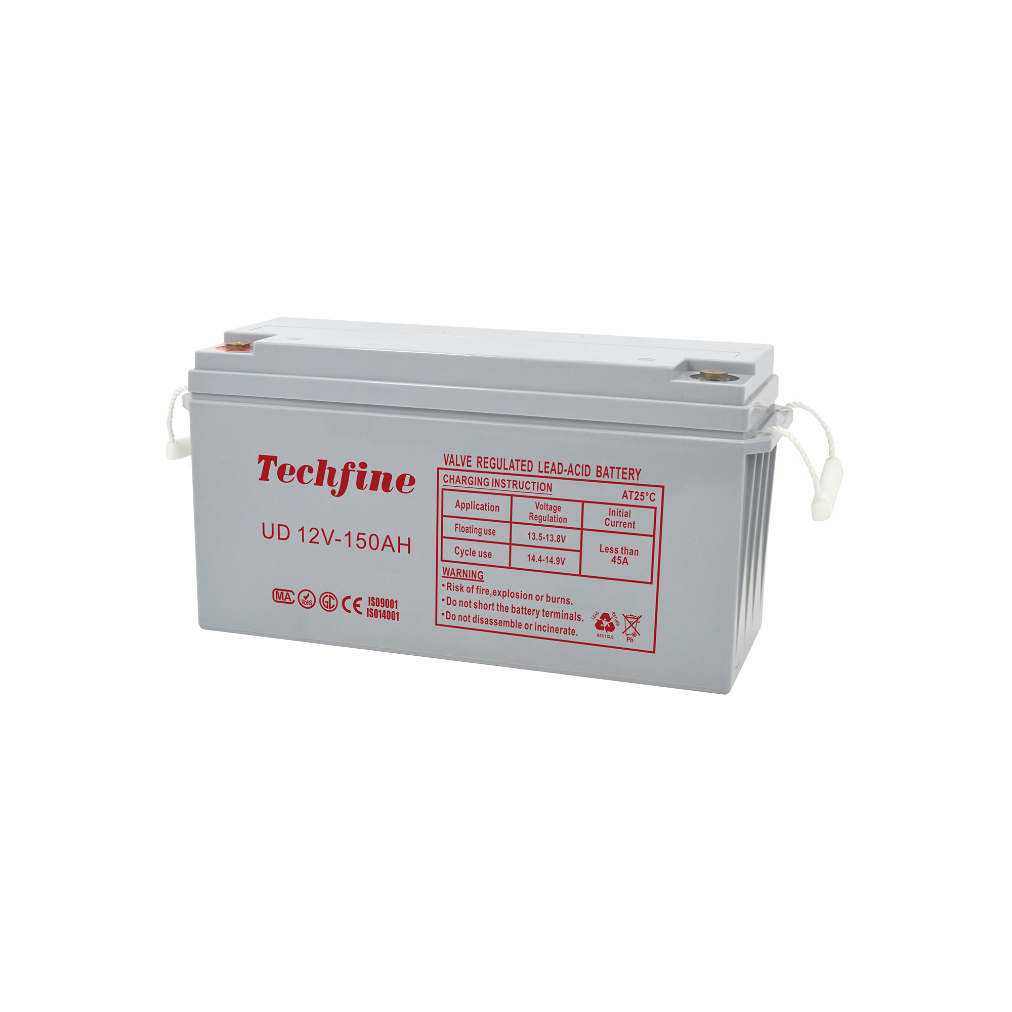 Techfine solar battery 12V 150AH Lead Acid Battery off grid